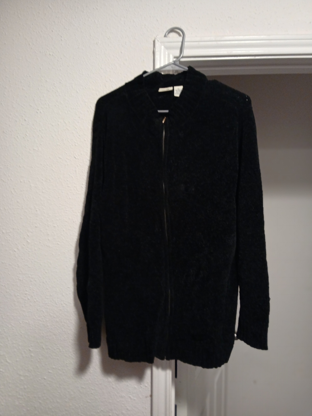 Cherokee Black Plush Women's Zip Jacket